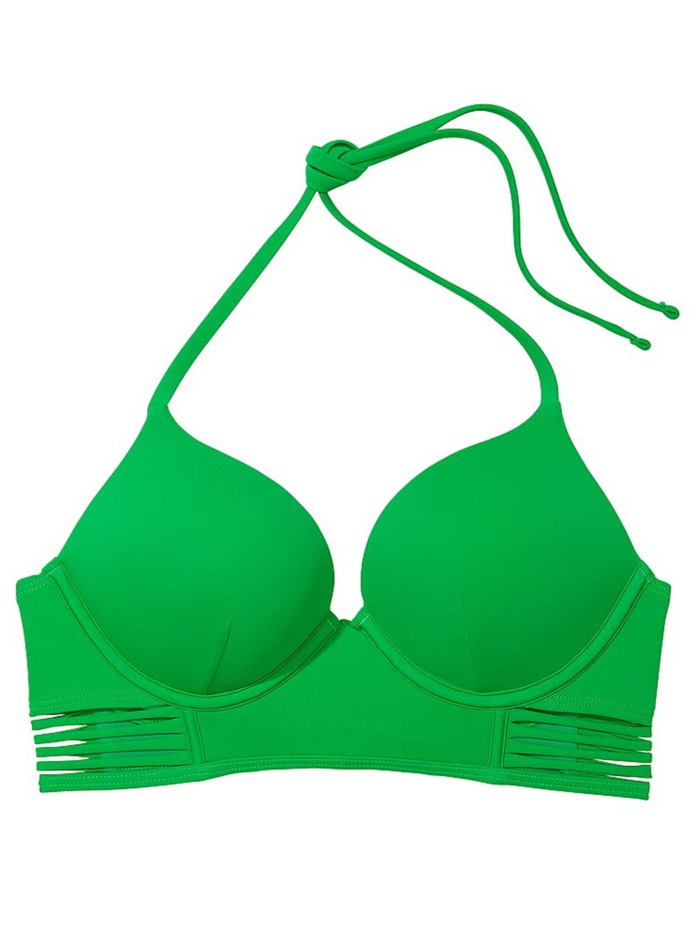 VS Archives Swim Bombshell Push-Up Longline Bikini Top- Green